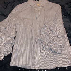 Puff Sleeve Button Down Top